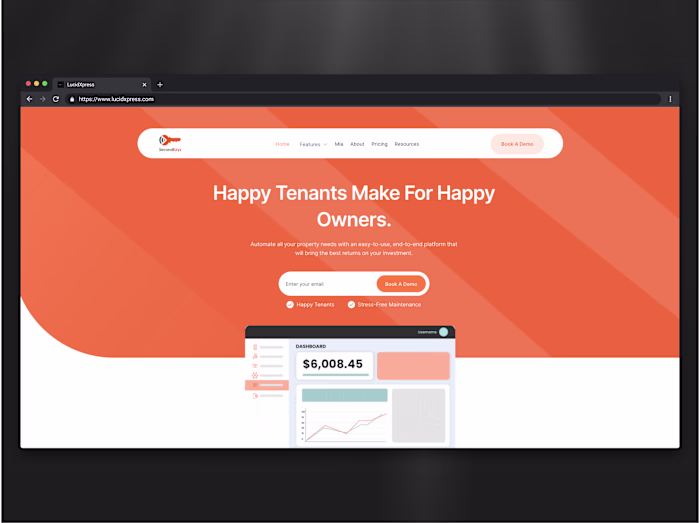 Real Estate SaaS Website Design