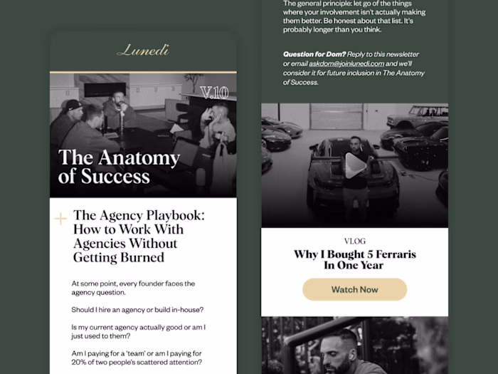 Email Design for Lunedi