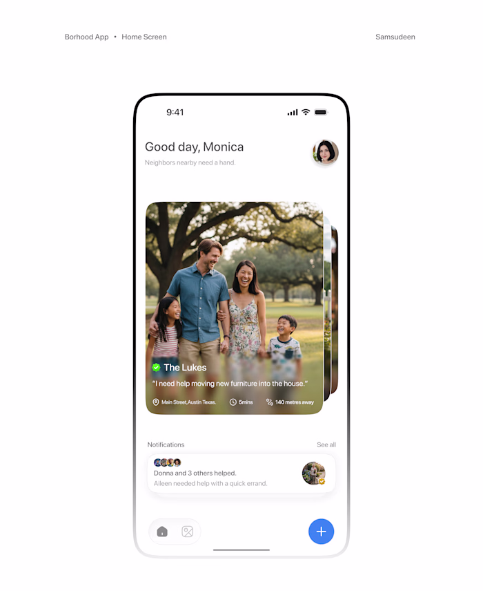 The home page I initially