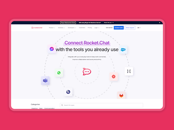Rocket.Chat Marketplace | Design & Webflow Development