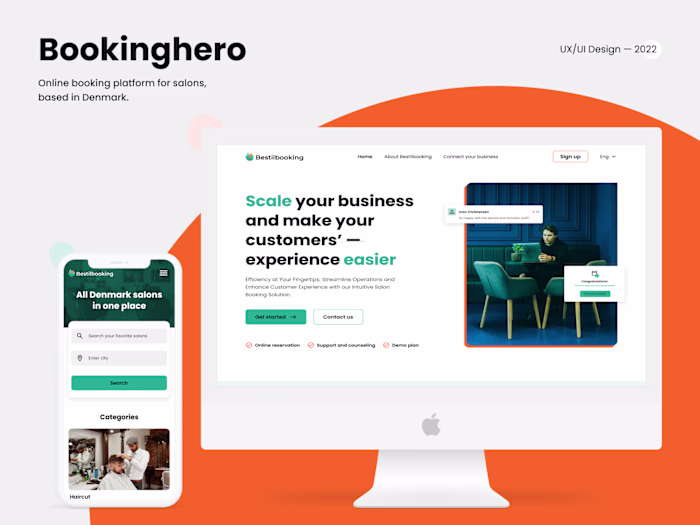 Salons Booking Platform - UX UI Design