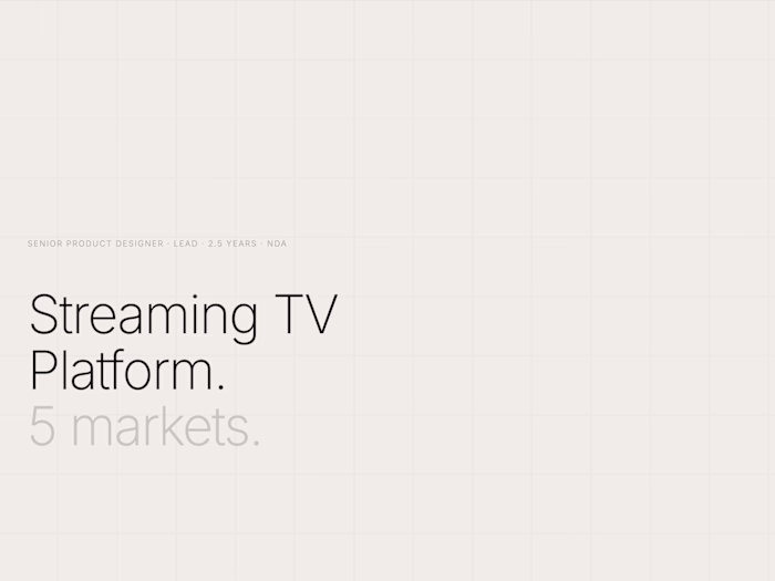 Streaming TV Platform