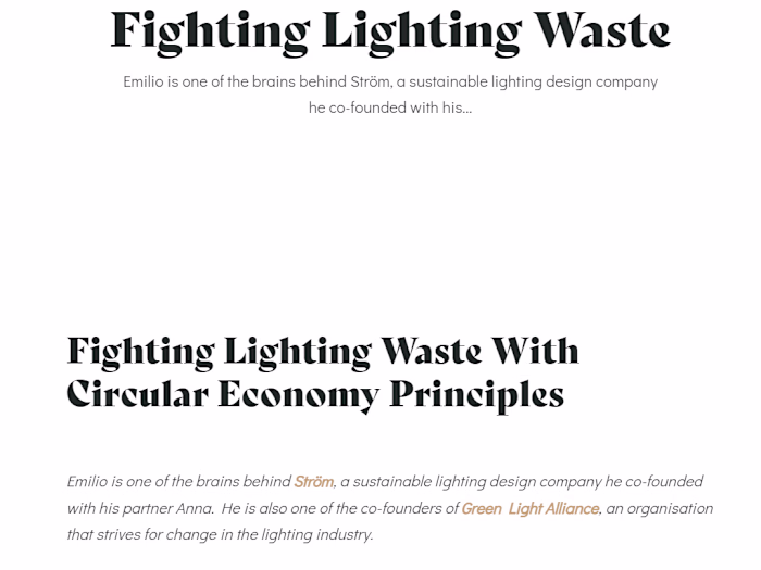Interviews/Storytelling for Sustainability Blogs