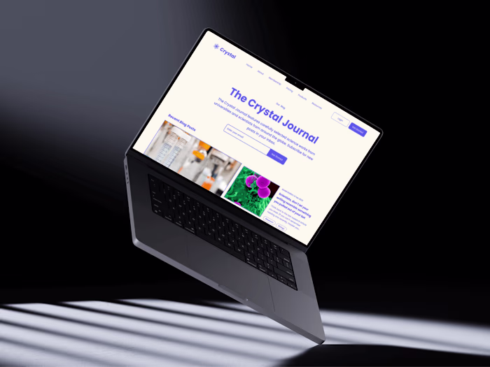 Crystal Blog Website on Behance