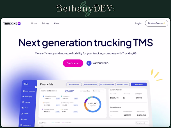 App presentation website for USA-based business