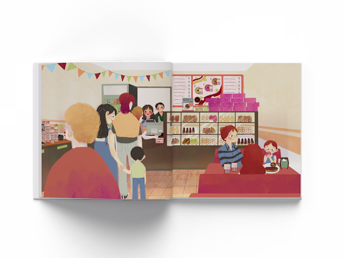 Book Interior Illustration: Our Donut Shop