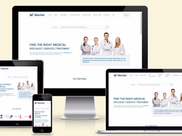 Mdoctor Web App Development using Flutter & Laravel
