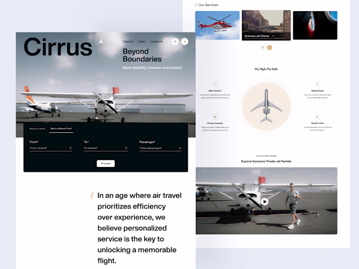 Private Jet Website