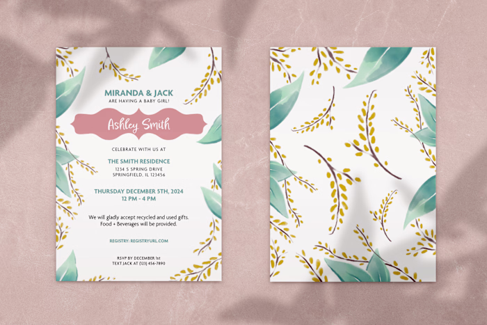 Custom Baby Shower Invitation Design