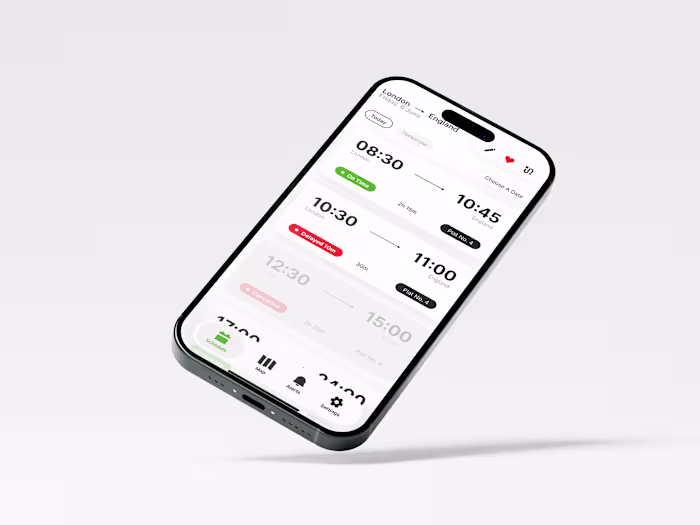 Navigation app for providing train