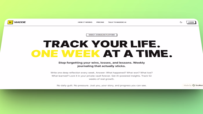 MADDIE - Weekly Journaling Platform Daily journaling fails 9...