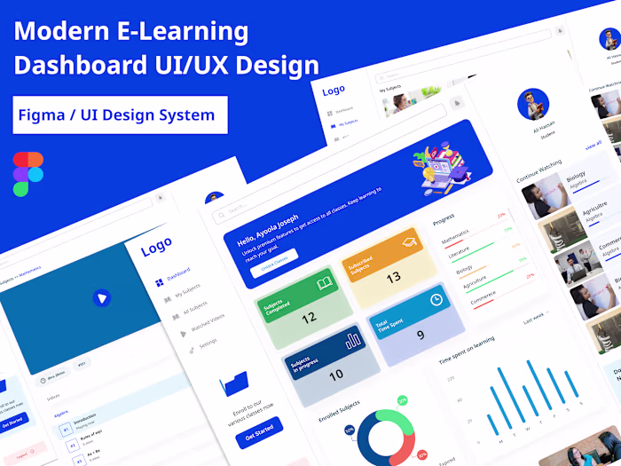 Modern E-Learning Dashboard UI/UX Design