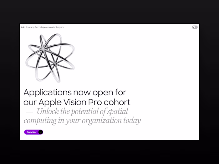 Design Agency's VR Program (Web Design / Framer Development)