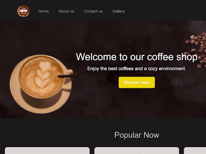Coffee Shop Website