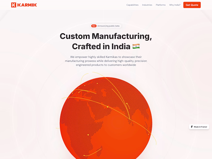 Karmik.ai - Saas Manufacturing Website