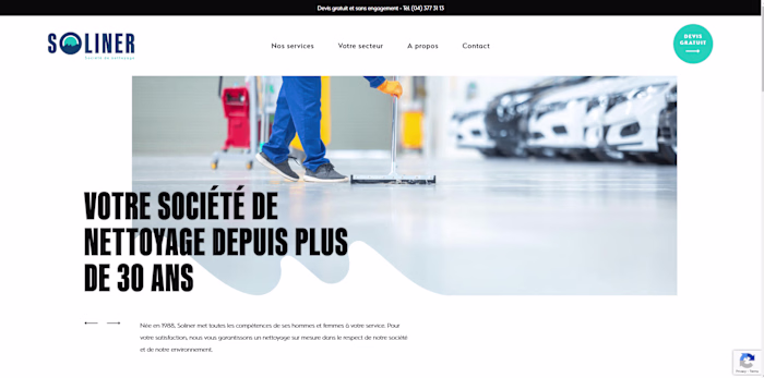 Soliner Cleaning - Website design & development 