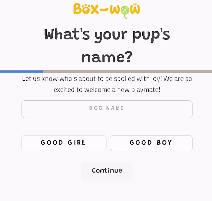  Shopify Quiz Sytem  for Subscription Product for Box-Wow on