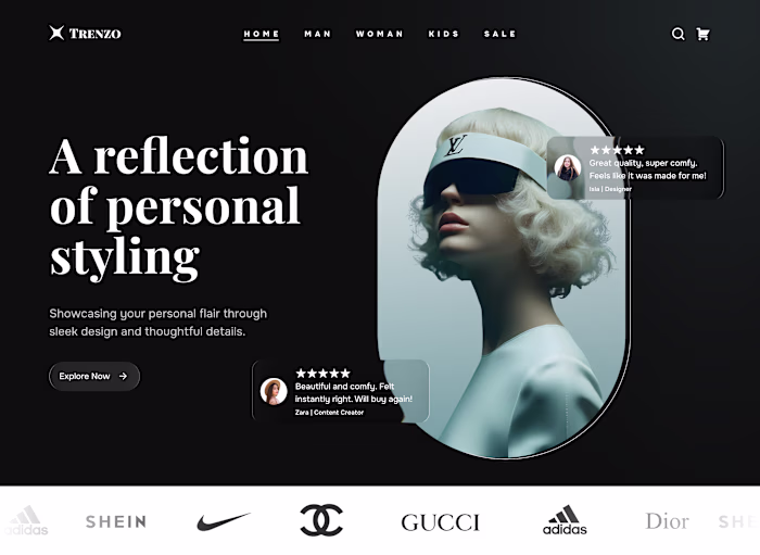 Trenzo – Fashion Website Design Concept A luxurious and mini...