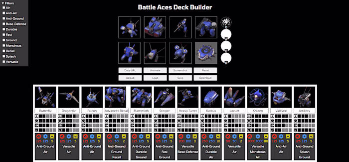 Battle Aces Deck Builder
