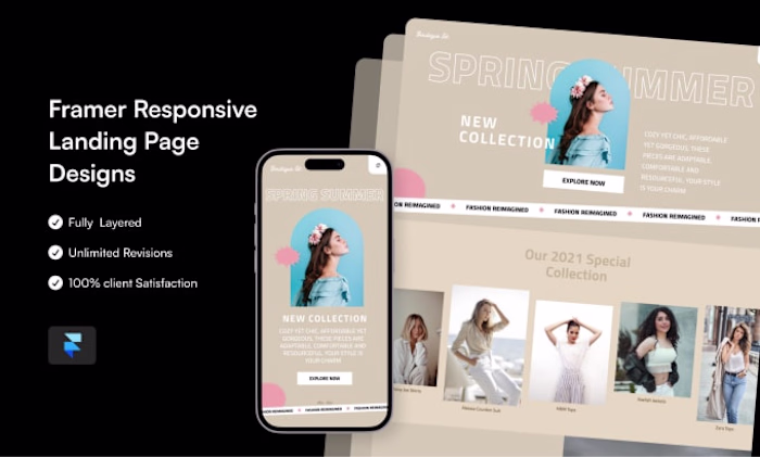 I will do amazing web designs in framer