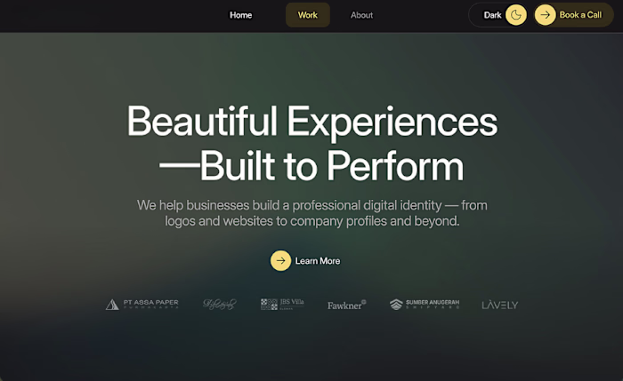 Creative Agency Portfolio Website Development (Next.js)