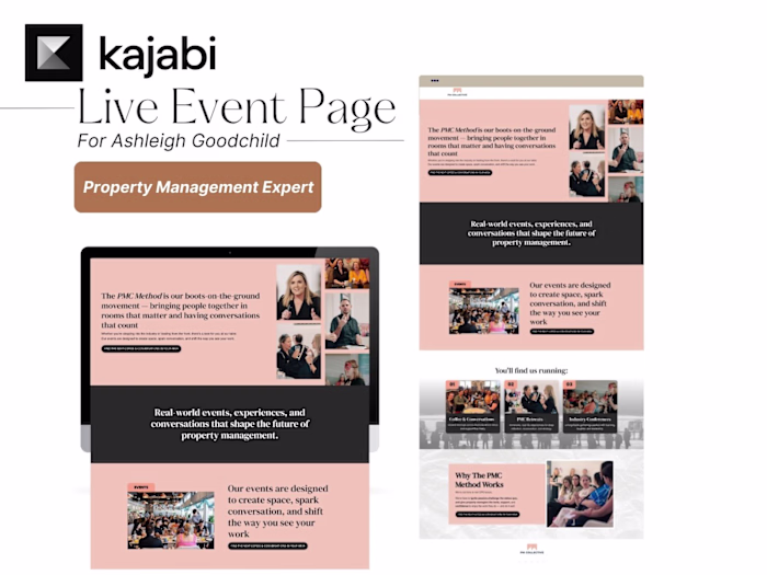 Premium Kajabi Live Event Page for Property Management Expert