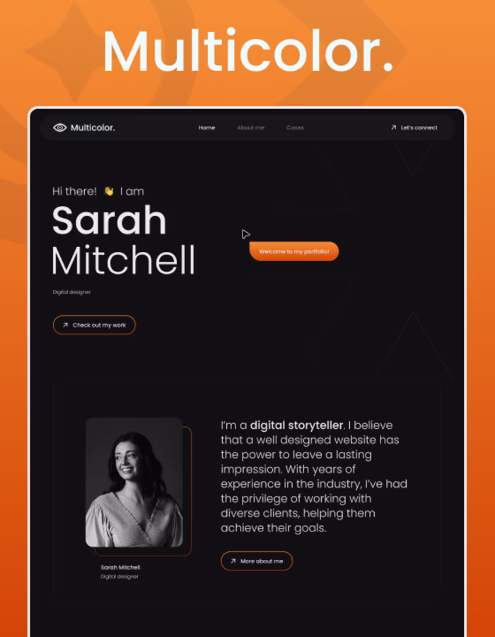 Multicolor - Portfolio Website Template