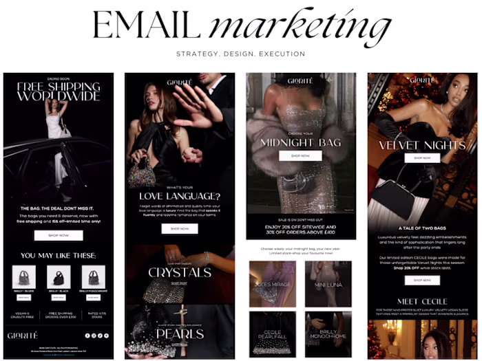 Klaviyo Email Marketing Strategy + Design for Luxury Brand