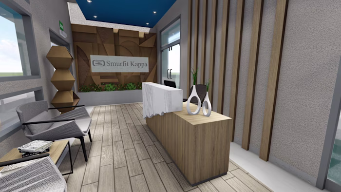 Reception/Circulation Area of Office Headquarter (2018) :: Beha…