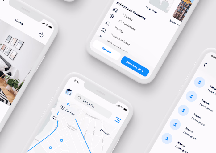 Modern Rentals - A Property Rental Application | UX/UI Design