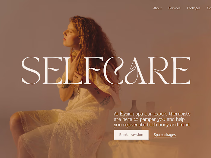 Elysian Spa: Home Page Layout Variation