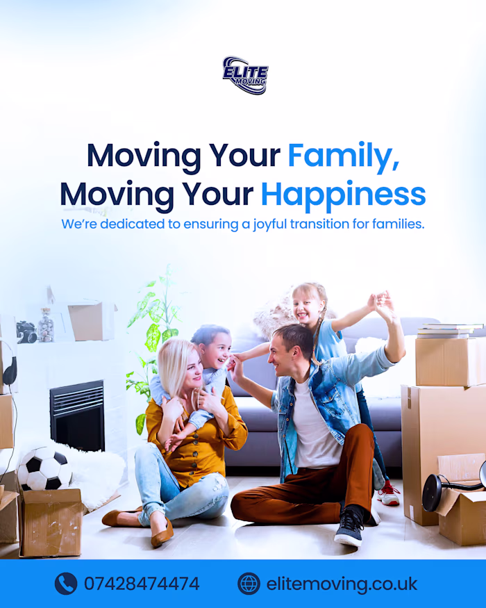 Designs for Elite Moving - a moving company in London, UK.
