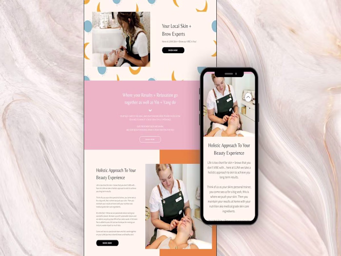 Wix Website Design For A Beauty Salon