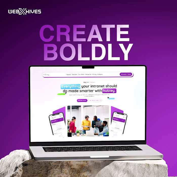 Create Boldly. Design with Purpose. Designed a modern SaaS w...