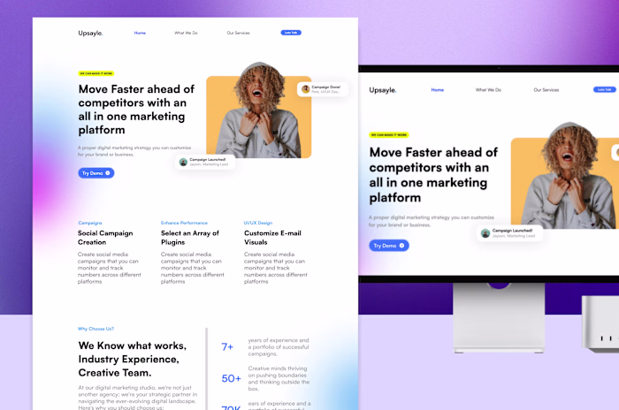 Upsayle Landing Page