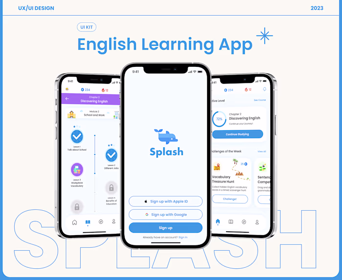 Splash - English Learning App | UI Kit