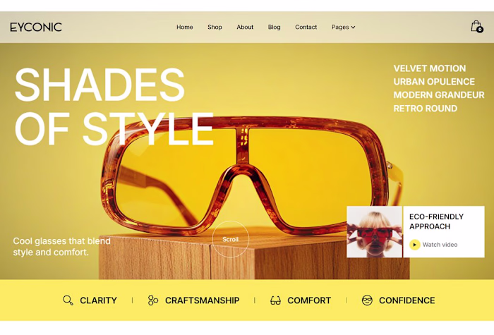 Introducing Eyeconic A modern e-commerce template crafted fo...