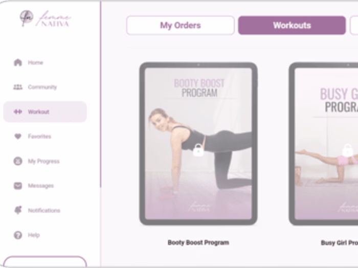 Femme Nativa - a video-on-demand fitness app by Rachael Attard