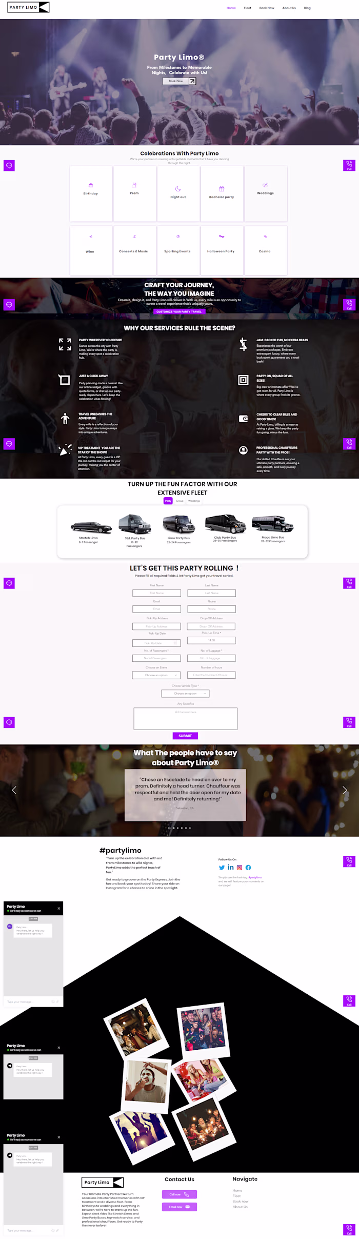 WordPress Website Partylimony.com