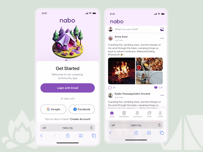 UX/UI for Social Community Neighbours PWA App E-commerce Resale
