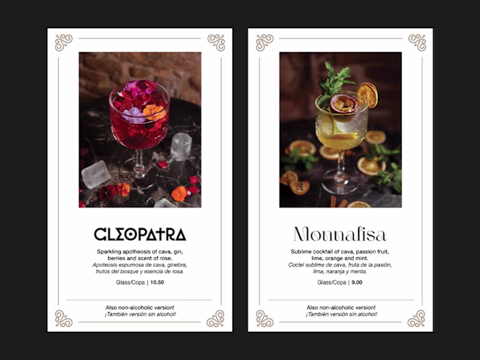 Redefining Vegan Dining | Sangria Bar Menu Design