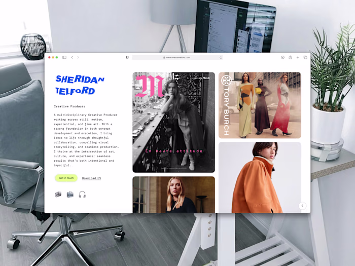 Portfolio site for my production