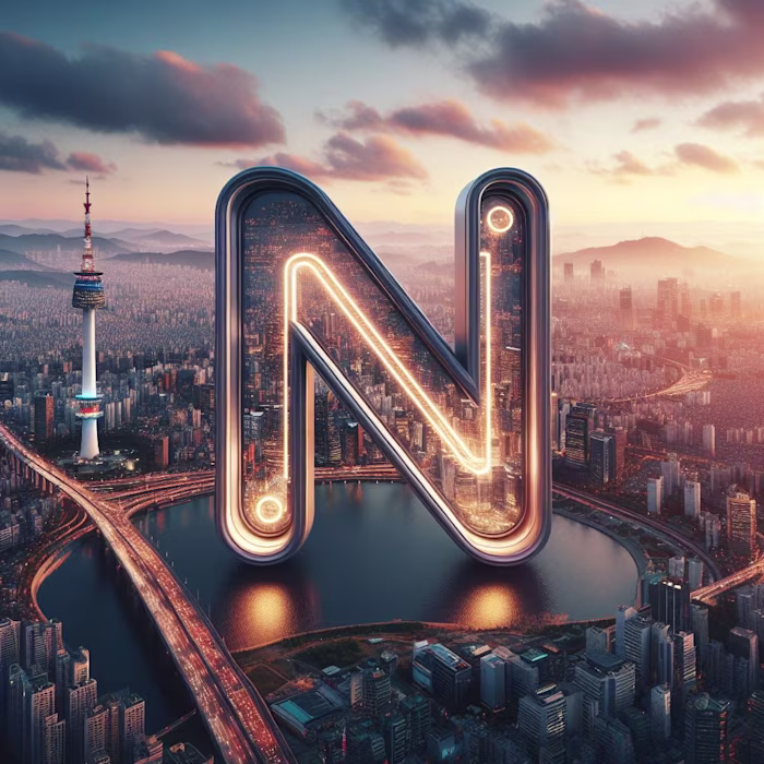 letter N in seoul city of korea using AI tools