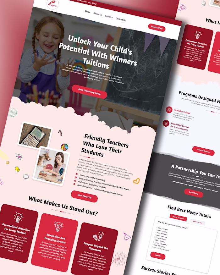 Winners Tuitions Website Development