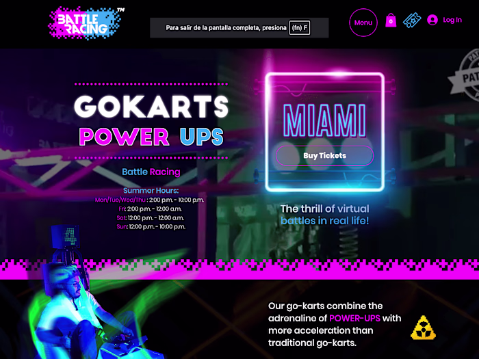 Website development for ticket purchase