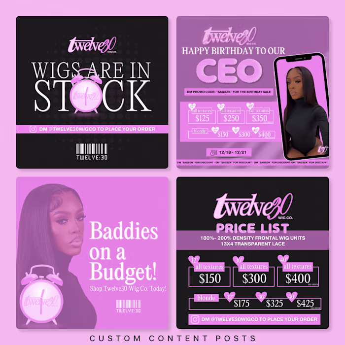 Twelve30 Wig Co. — The Seven Agency | Creative Digital Marketing