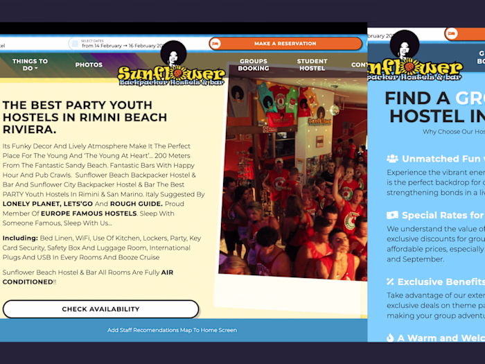 Website SEO Copy for Sunflower Beach Backpacker Hostel