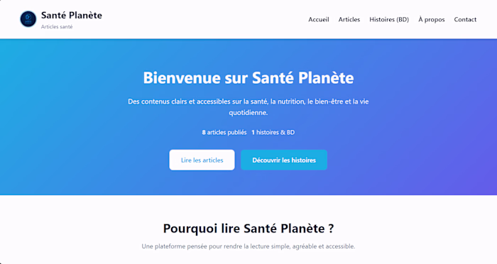 Modern health content platform with