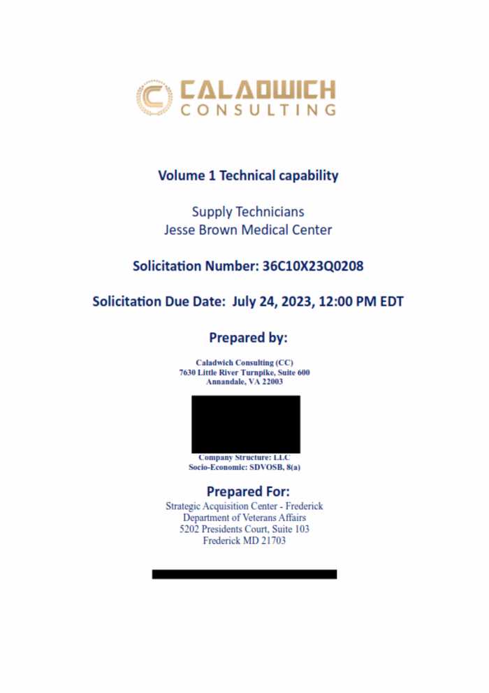 GSA Contract Vehicle Supply Technicians Jesse Brown Medical Cent