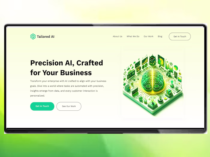 Tailored.Ai Webflow website